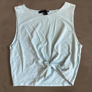 Forever 21 light blue tank top with knot size medium